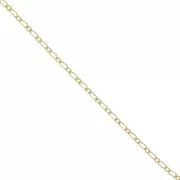 Chaîne maille figaro alternée (1x1) 2.8 mm - Gold filled (or laminé)  x20cm