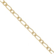 Chaîne maille figaro alternée (1x1) 2.8 mm - Gold filled (or laminé)  x20cm