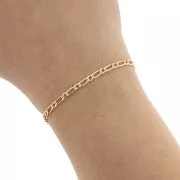 Chaîne maille figaro alternée (1x1) 2.8 mm - Gold filled (or laminé)  x20cm