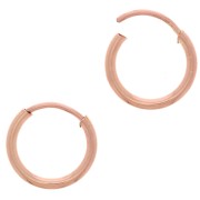 Mini créoles 10 mm - Fil 1.2 mm - Rose Gold filled (or laminé) x2|raw }}