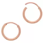 Mini créoles 10 mm - Fil 1.2 mm - Rose Gold filled (or laminé) x2