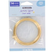 Fil de laiton Artistic Wire 1.6 mm - brut traité Anti-ternissement x3.1m