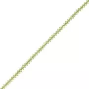 Perles rondelles bouliers facettées en pierre gemme  2x1 mm - Peridot x39cm