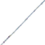 Perles rondelles bouliers facettées en pierre gemme  2x1 mm - Fluorite x39cm|raw }}