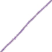 Perles rondelles bouliers facettées en pierre gemme  2x1 mm - Amethyste x39cm