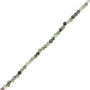 Perles rondes facettées 2 mm pierre gemme - Rubis Zoisite x32cm