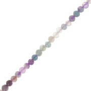 Perles rondes facettées 3.5 mm pierre gemme - Fluorite x39cm