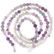 Perles rondes facettées 3.5 mm pierre gemme - Fluorite x39cm