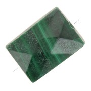 Perle rectangle 7x5 mm facettée en pierre gemme - Malachite x1|raw }}