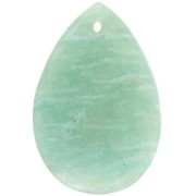Pendentif poire 30x20 mm en pierre gemme - Amazonite x1|raw }}