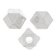 Perle cube facetté 4x5 mm - Argent 925 x1|raw }}