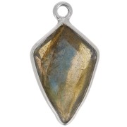 Pendentif flèche facetté 20x11 mm - Argent 925 - Labradorite x1|raw }}