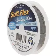 Fil cablé 21 brins 0.36 mm - Soft Flex Fine - Argenté satiné x9m