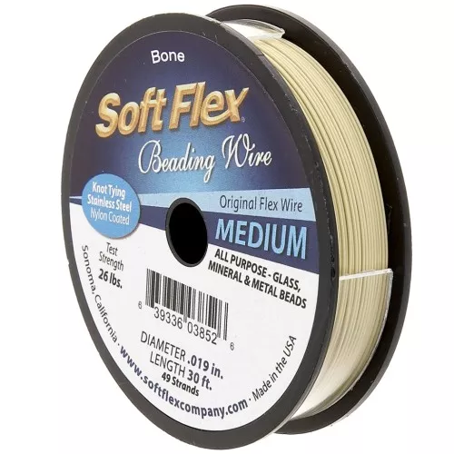 Fil cablé 49 brins 0.48 mm - Soft Flex Medium - Beige x9m