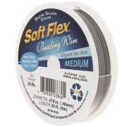 Fil cablé 49 brins 0.48mm - Soft Flex Medium - Argenté satiné x9m|raw }}