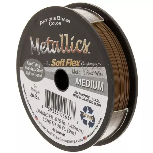 Fil cablé 49 brins 0.48 mm - Soft Flex Medium - Bronze x9m