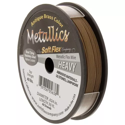 Fil cablé 49 brins 0.61 mm - Soft Flex Heavy - Bronze x9m