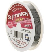 Fil cablé 49 brins 0.61 mm - Soft Flex Touch Heavy - Argenté satiné x9m|raw }}
