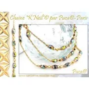 Perles en verre Konos® par Puca® 4x2 mm - Jet Sliperit x10g
