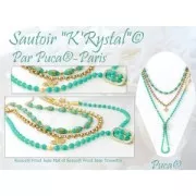 Perles en verre Konos® par Puca® 4x2 mm - Jet Marea x10g