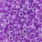 Perles rocailles Preciosa  11/0 2 mm - Crystal interieur violet nacrées x20g