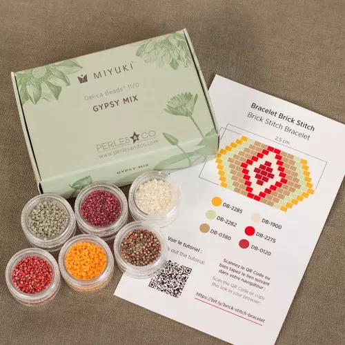 Kit perles Miyuki By Perles & Co - Assortiment Miyuki Delica 11/0 Gypsy Mix