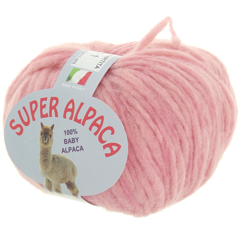 Laine Super Alpaca n°081 100 Naturel Rose Rose foncé x40g