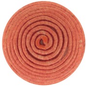 Cabochon rond recouvert de fil coton 12.5 mm - Terracotta x1|raw }}