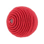 Perle recouverte de fil coton 12 mm - Rouge x1|raw }}