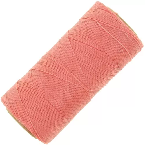 Bobine de fil ciré Linhasita pour micro macramé 0.5 mm - Corail (640) x335m