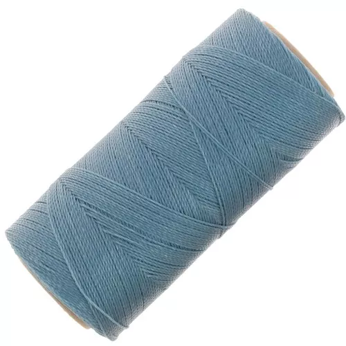 Bobine de fil ciré Linhasita pour micro macramé 0.5 mm - Bleu gris (549) x335m