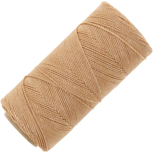 Bobine de fil ciré Linhasita pour micro macramé 1 mm - Golden beige (602) x168m