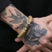 Perles rondelles Heishi en pâte polymère 8x1 mm - Mix Vert - Marron x39cm