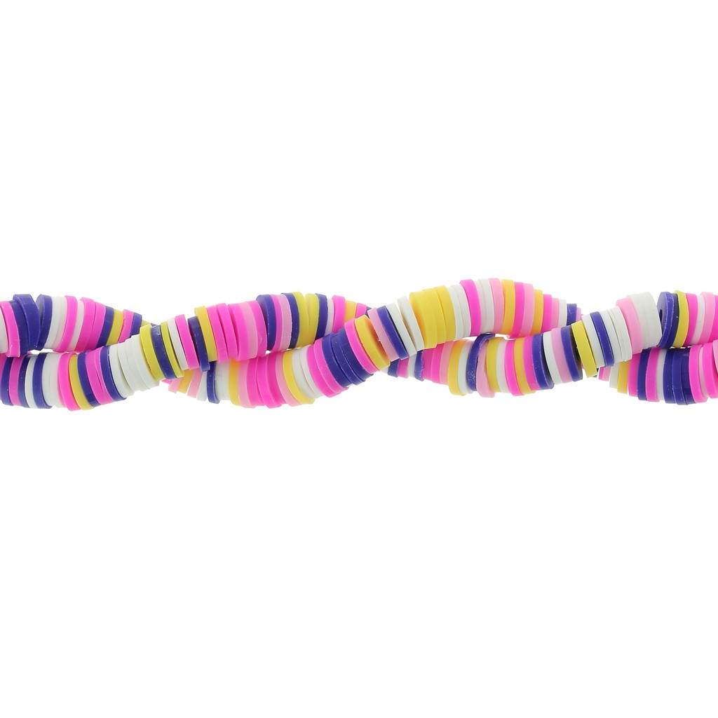BEEFLYING 1995 Pcs 8mm Perles En Pâte Polymère Plat Rond Heishi