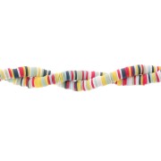 Perles rondelles Heishi en pâte polymère 6x1mm Mix Ocre - Blanc - Bleu foncé x39cm|raw }}