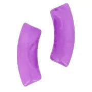 Perles tube incurvé 35x11 mm en acrylique transparente - Marbré Violet x6