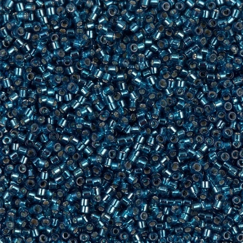 Miyuki Delica 11/0 DB0608 - Dyed Silver Lined Blue Zircon x8g