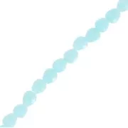 Perles poires en verre facetté 4x4mm - Bleu clair x43cm
