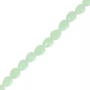 Perles poires en verre facetté 4x4mm - Menthe x43cm
