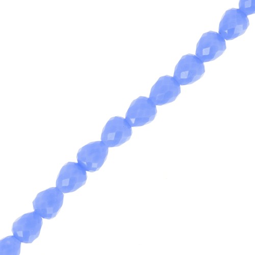 Perles poires en verre facetté 4x4.5mm - Bleu ciel x45cm