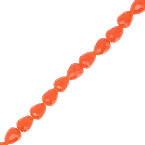 Perles poires en verre facetté 4x4mm - Hyacinth x43cm