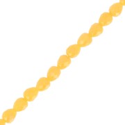 Perles poires en verre facetté  4x4mm - Jaune miel x43cm|raw }}