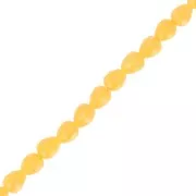 Perles poires en verre facetté  4x4mm - Jaune miel x43cm