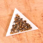 Perles rondelles Heishi ondulées - wavy - imitation Hématite 6x1.7 mm - Doré x39cm