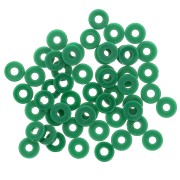 Perles rondelles Heishi en plastique 6x1 mm - Vert foncé x 1.8g|raw }}