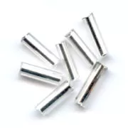 Perles rocailles Preciosa  tubes 6.5x2 mm Crystal Silver Lined x20g