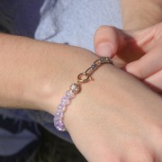 Perles rondes en acrylique 6 mm - Transparent effet AB x10