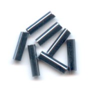 Perles rocailles Preciosa  tubes 6.5x2 mm Hematite x20g
