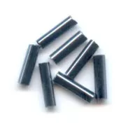 Perles rocailles Preciosa  tubes 6.5x2 mm Hematite x20g
