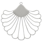 Pendentif coquillage ajouré 38x40 mm - Acier inoxydable 304 x1|raw }}